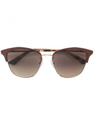 Объемные солнцезащитные очки Mcq By Alexander Mcqueen Eyewear. Цвет: коричневый