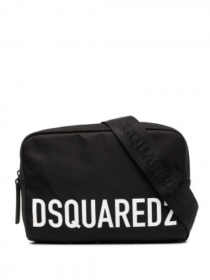 Поясная сумка с логотипом Dsquared2. Цвет: черный