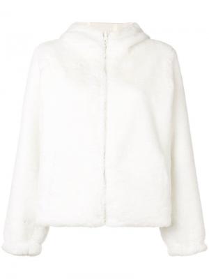 Двухсторонняя куртка из искусственного меха P.A.R.O.S.H.. Цвет: белый