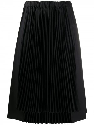 Плиссированные брюки широкого кроя Black Comme Des Garçons. Цвет: черный