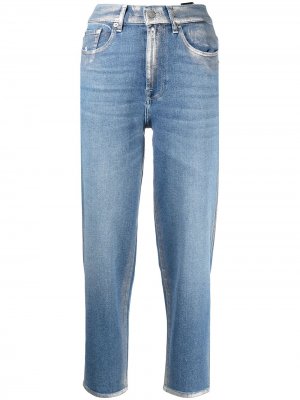 Укороченные джинсы Malia 7 For All Mankind. Цвет: синий