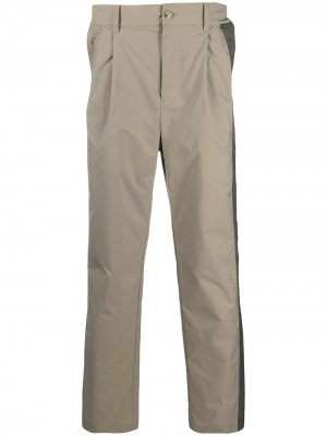 Прямые брюки со складками Feng Chen Wang. Цвет: нейтральные цвета