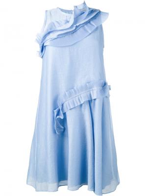 Расклешенное платье Carven. Цвет: синий