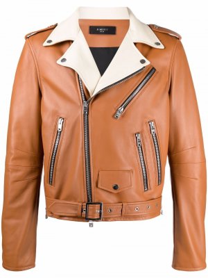 Куртка с контрастным воротником AMIRI. Цвет: коричневый