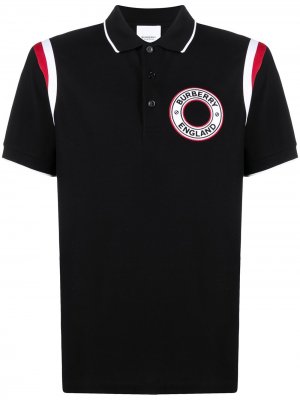 Рубашка поло с логотипом Burberry. Цвет: черный