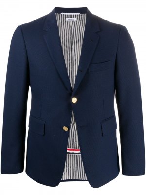 Фактурный пиджак Thom Browne. Цвет: синий