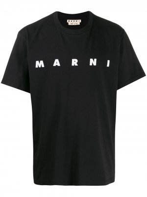 Футболка с логотипом Marni. Цвет: черный