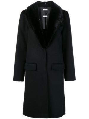 Пальто с отделкой P.A.R.O.S.H.. Цвет: черный