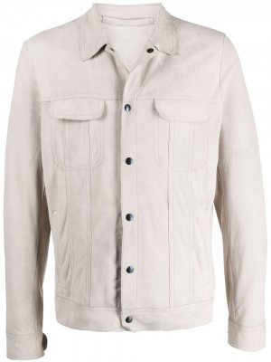 Куртка-рубашка из овчины Salvatore Santoro. Цвет: beige