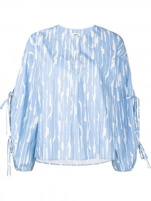 Блузка с абстрактным принтом Jason Wu. Цвет: синий