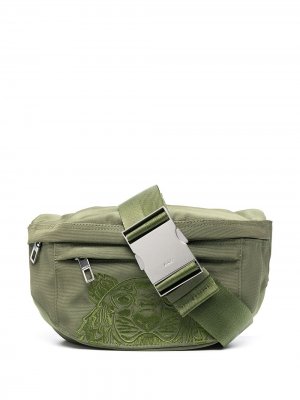 Поясная сумка с вышивкой Tiger Kenzo. Цвет: зеленый