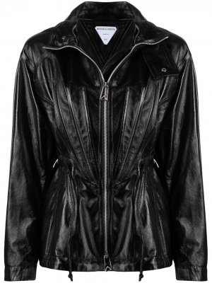 Куртка на молнии с капюшоном Bottega Veneta. Цвет: черный
