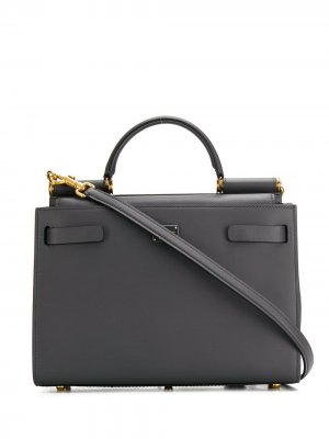 Маленькая сумка-тоут Sicily 62 Dolce & Gabbana. Цвет: серый