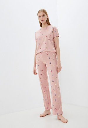Пижама Marks & Spencer. Цвет: розовый