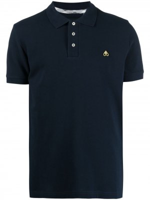 Рубашка поло с вышитым логотипом Moose Knuckles. Цвет: синий