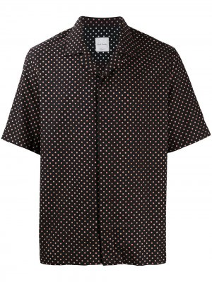 Рубашка в горох с короткими рукавами PAUL SMITH. Цвет: черный