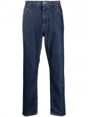 Прямые джинсы с логотипом Dolce & Gabbana. Цвет: синий