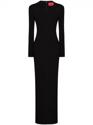 Приталенное платье макси Clio Solace London. Цвет: черный