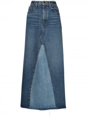 Джинсовая юбка макси Magdalena Khaite. Цвет: синий