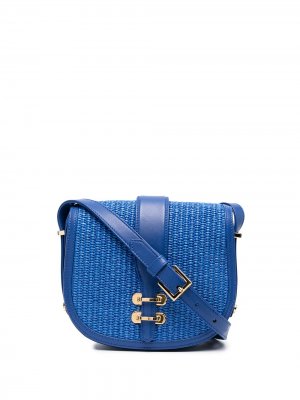 Плетеная сумка на плечо Alberta Ferretti. Цвет: синий