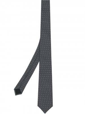 Жаккардовый галстук с монограммой Burberry. Цвет: серый