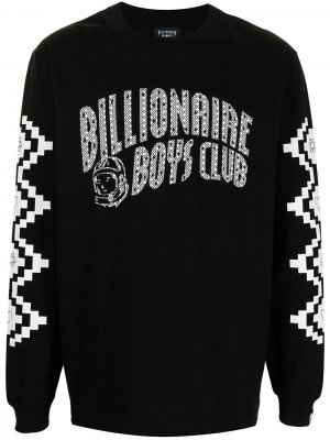 Футболка с длинными рукавами и логотипом Billionaire Boys Club. Цвет: черный