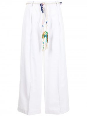 Широкие брюки с поясом Mira Mikati. Цвет: белый