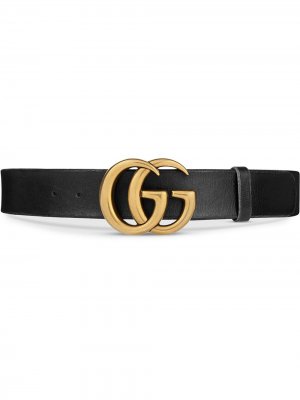 Ремень с логотипом GG на пряжке Gucci. Цвет: черный