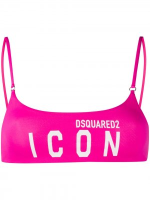 Лиф бикини с логотипом Dsquared2. Цвет: розовый