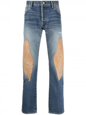 Прямые джинсы средней посадки visvim. Цвет: синий