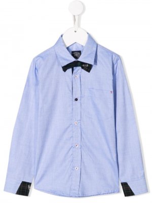 Рубашка с галстуком-бабочкой Lapin House. Цвет: синий