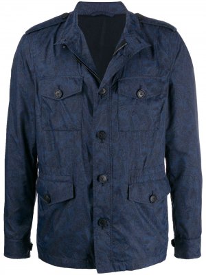 Куртка с карманами и узором пейсли Etro. Цвет: синий
