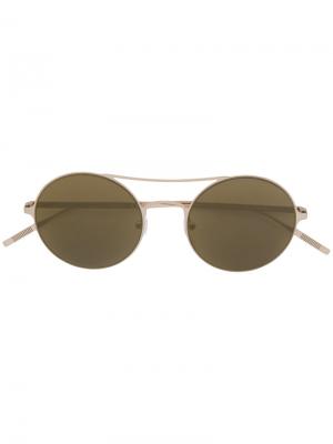 Круглые солнцезащитные очки Tomas Maier Eyewear. Цвет: металлик