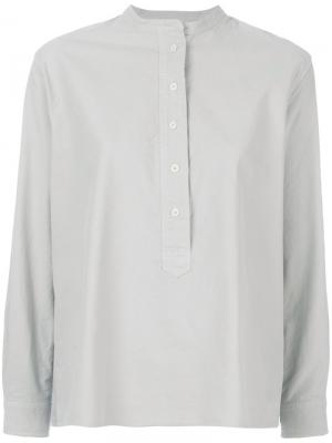 Рубашка с передней планкой Margaret Howell. Цвет: серый