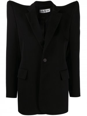 Однобортный пиджак с объемными плечами Balenciaga. Цвет: черный