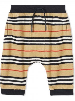 Спортивные брюки в полоску Icon Stripe Burberry Kids. Цвет: нейтральные цвета