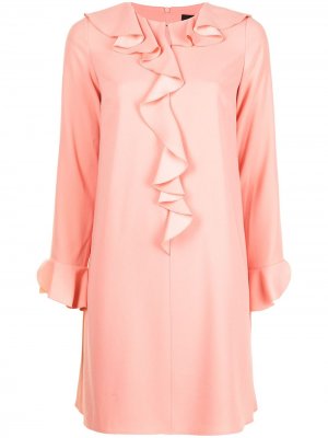 Платье-трапеция с оборками Paule Ka. Цвет: розовый