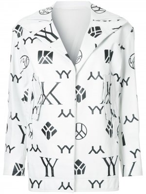 Куртка с монограммой Yohji Yamamoto. Цвет: белый