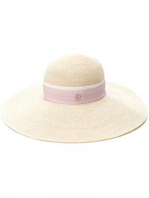 Соломенная шляпа Maison Michel. Цвет: нейтральные цвета