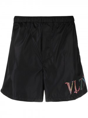 Плавки-шорты с логотипом Valentino. Цвет: синий