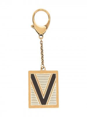 Брелок для ключей с логотипом Louis Vuitton. Цвет: золотистый