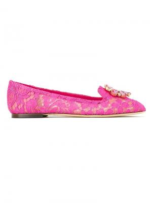 Слиперы Vally Taormina Dolce & Gabbana. Цвет: розовый
