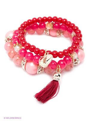 Браслет Lovely Jewelry. Цвет: красный, малиновый, розовый