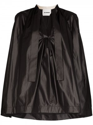 Блузка Mavis с V-образным вырезом Jil Sander. Цвет: черный