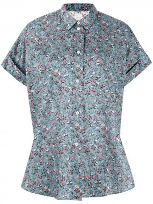 Рубашка с цветочным принтом PAUL SMITH. Цвет: синий
