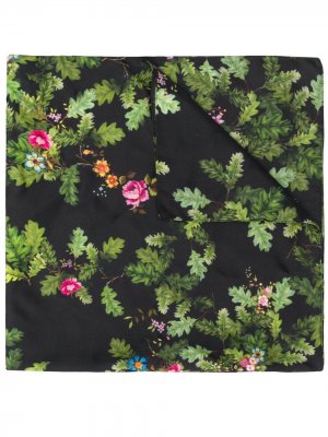 Платок с цветочной вышивкой Preen By Thornton Bregazzi. Цвет: черный