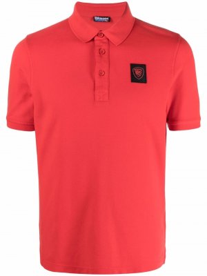 Рубашка поло с нашивкой-логотипом Blauer. Цвет: красный