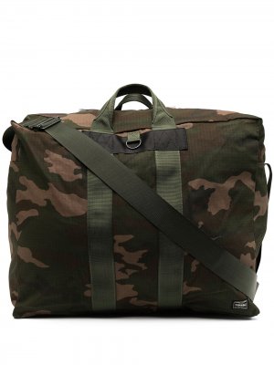 Дорожная сумка с камуфляжным принтом Porter-Yoshida & Co.. Цвет: зеленый