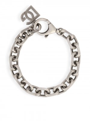 Цепочный браслет с логотипом Dolce & Gabbana. Цвет: серебристый