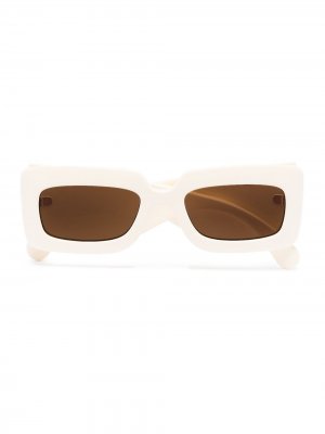 Солнцезащитные очки с логотипом Gucci Eyewear. Цвет: белый